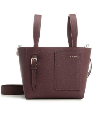 Valextra Micro Bucket Shoulder Bag - Purple