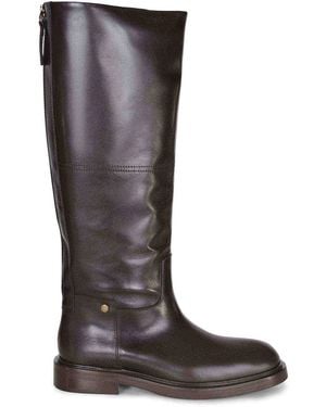 Poeve Boots Made Of Calf Leather - Brown