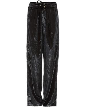 Balmain Shimmering Palazzo Pants - Black