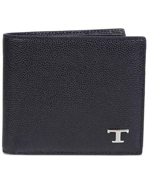Tod's Bi-Fold Leather Wallet - Blue