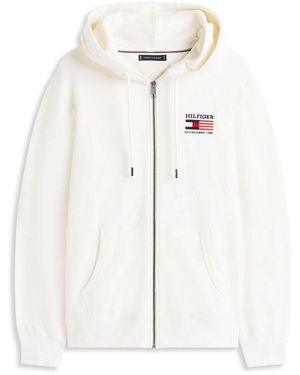 Tommy Hilfiger Americana Zip Through Hoody - White
