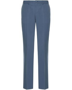 Dolce & Gabbana Virgin Wool Trousers - Blue