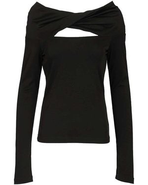 Max Mara Orafo Off-Shoulder Top - Black