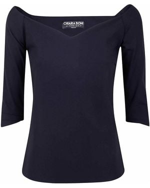 La Petite Robe Di Chiara Boni Saffron L Jersey Top - Blue