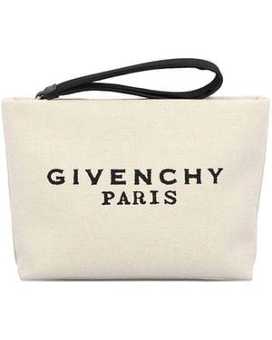 Givenchy Logo Cotton Pouch - White