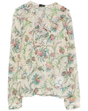 Etro Ruffled Floral Top - Multicolour