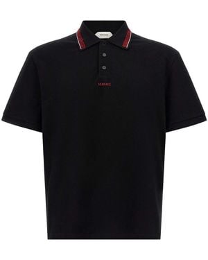 Versace Greca' Polo Shirt - Black