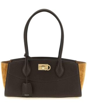 Ferragamo New Studiosoft Eastwest(M) Shoulder Bag - Black