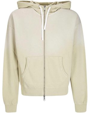 Brain Dead Padded Elbow Zip-Up Hoodie - Natural