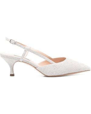 Casadei Julia Leather Pumps - White