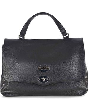 Zanellato Bag Made Of Hammered Leather - Black