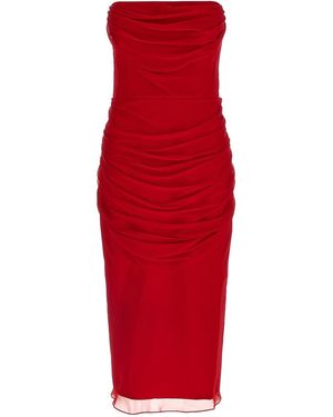 Carolina Herrera Chiffon Dress - Red