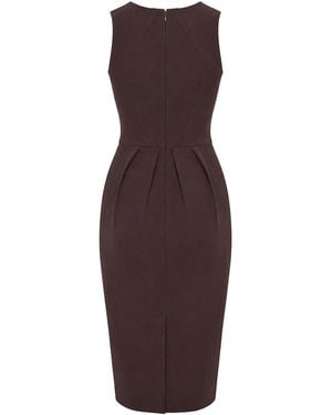 Elisabetta Franchi Sleeveless Lightweight Crepe Dress - Purple