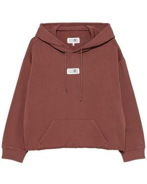 MM6 by Maison Margiela Hoodie Crafted From Soft Cotton Jersey - Red