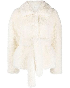 P.A.R.O.S.H. Short Faux Fur Jacket - White