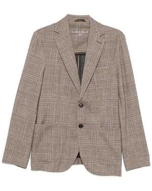 Circolo 1901 Taupe Single-Breasted Blazer - Brown