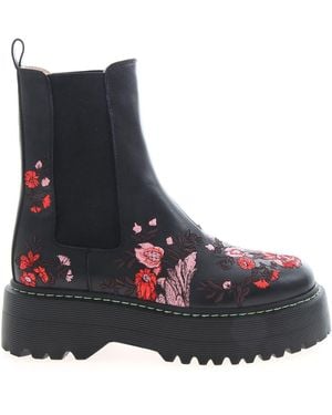 Vivetta Embroidered Chelsea Boots - Black