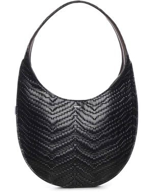 Coperni Soft Swipe Medium Leather Shoulder Bag - Black