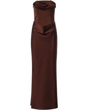 ROTATE BIRGER CHRISTENSEN Satin Bustier Dress - Purple