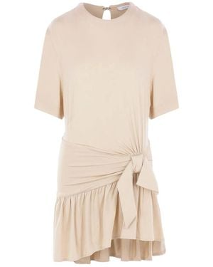 Rabanne Midi Ruches Dress - Natural