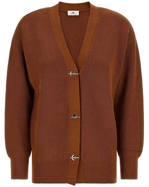 Elisabetta Franchi Cardigan Tricot - Brown