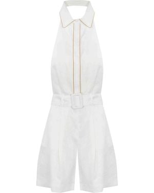 MVP WARDROBE Linen Jumpsuit - White