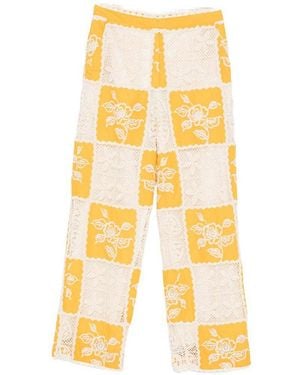 FARM Rio Check Trousers - Yellow