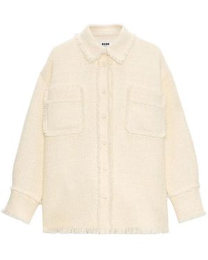 MSGM Msgm Ivory Shirt Jacket - Natural