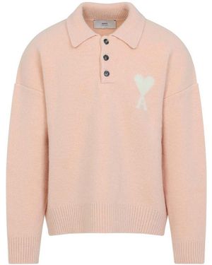 Ami Paris T-Shirts And Polos - Pink