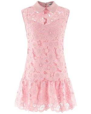 Self-Portrait Sequin Boucle Belted Mini Dress - Pink