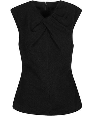 Jil Sander Tank Top W/Knot - Black