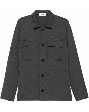 Lardini Wool Cardigan With Chest Pockets - Gray