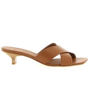 Vicini Leather Mules - Brown
