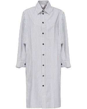 Bottega Veneta Striped Cotton Dress - Grey
