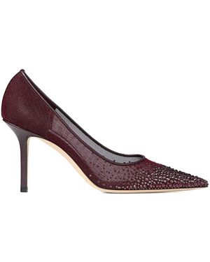 Jimmy Choo Love 85Mm Pointed-Toe Court Shoes - Purple