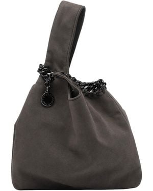 Stella McCartney Dark Taupe Falabella Wristlet Bag - Black