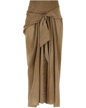 Ermanno Scervino Marocain Skirt - Natural