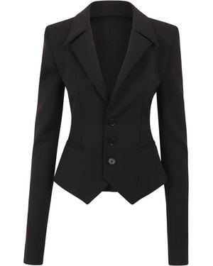 Ssheena Blazer With Long Folded Sleeves - Black