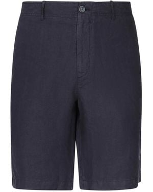 Fedeli Linen Bermuda Shorts - Blue