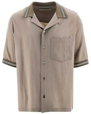 Golden Goose 'Journey' Short Sleeves Boxy Shirt - Natural