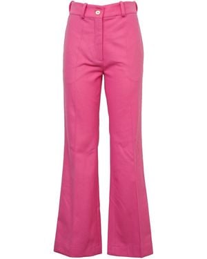 Patou Flared Leg Trousers - Pink