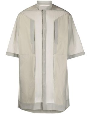 Rick Owens Semi-Sheer Short-Sleeve Shirt - White
