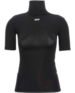 Off-White c/o Virgil Abloh Off Stamp' Logo Stencil T-Shirt - Black