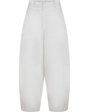 Alysi Trousers Made From A Linen Blend - White