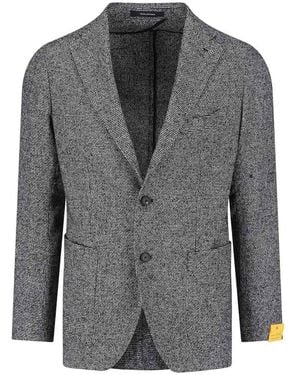Tagliatore Single-Breasted Wool Blend Blazer - Gray