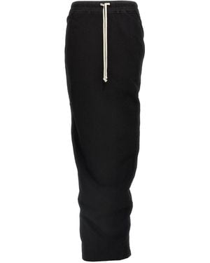 Rick Owens Pull On Pillar' Skirt - Black