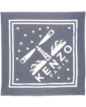KENZO Lighthouse Large Scarf - Blue