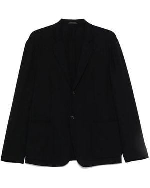 Giorgio Armani Tailored Wool Blazer - Black