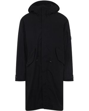 C.P. Company Cp Company Outerwear Long Jacket - Black