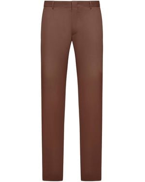 PT Torino Tailored Cotton Blend Trousers - Brown